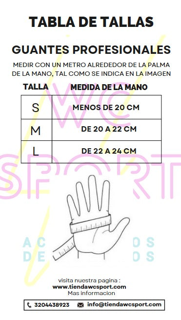 GUANTES PROFESIONALES WC SPORT ⚡