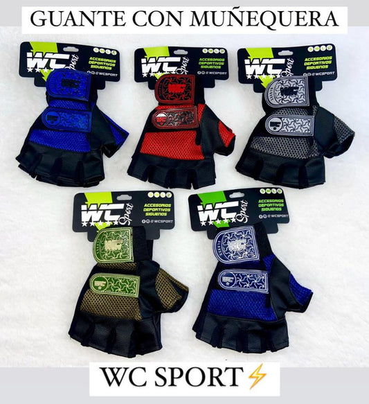 GUANTES CON MUÑEQUERA WC SPORT