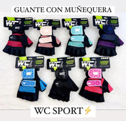 GUANTES CON MUÑEQUERA WC SPORT